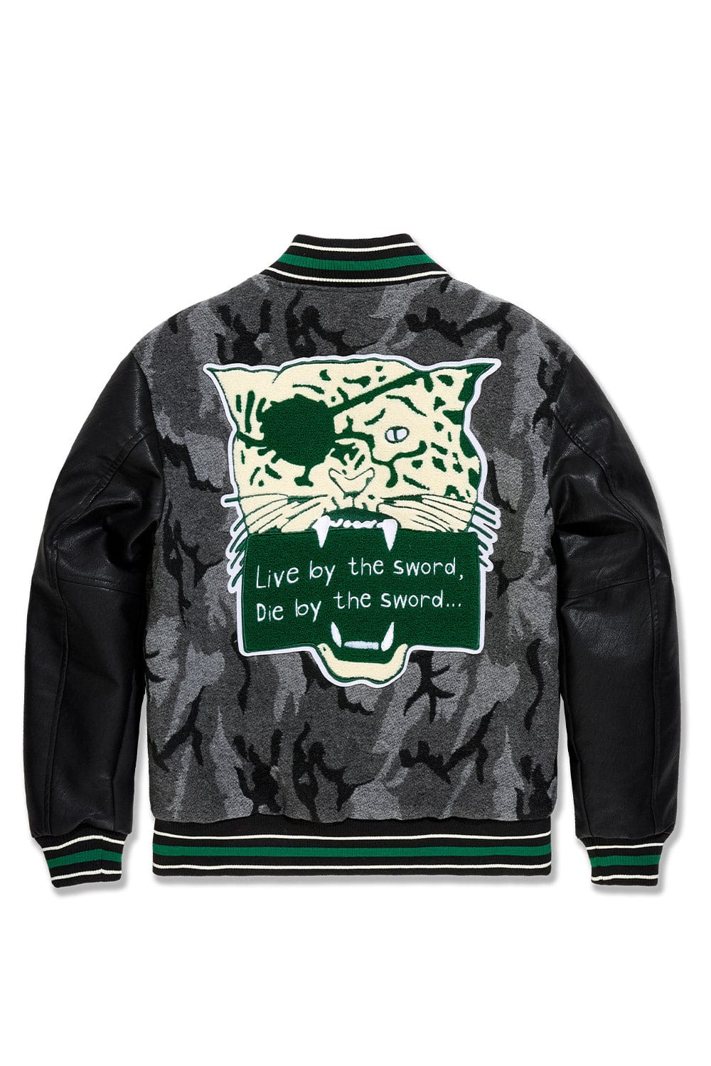 Life of Vice Varsity Jacket (Black Camo)