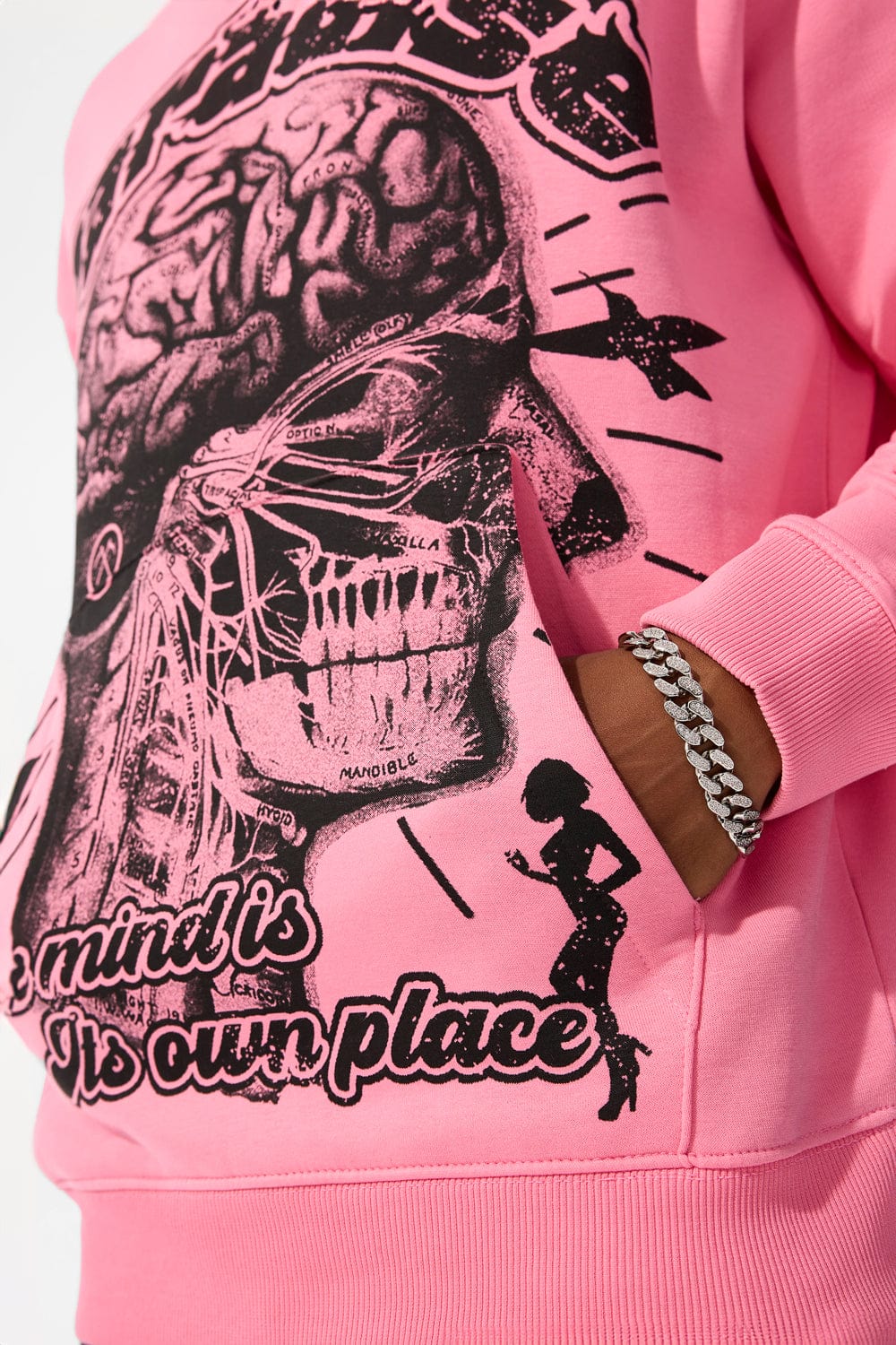 Cranial Pullover Hoodie (Pink)