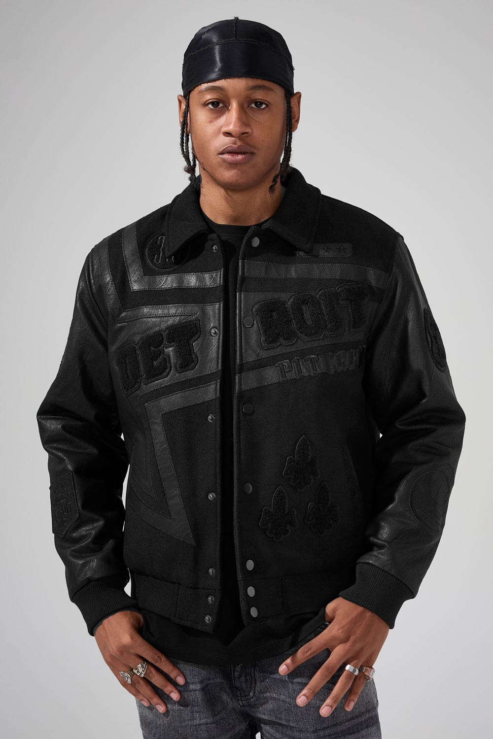 Trackstar Varsity Jacket (Blackout)