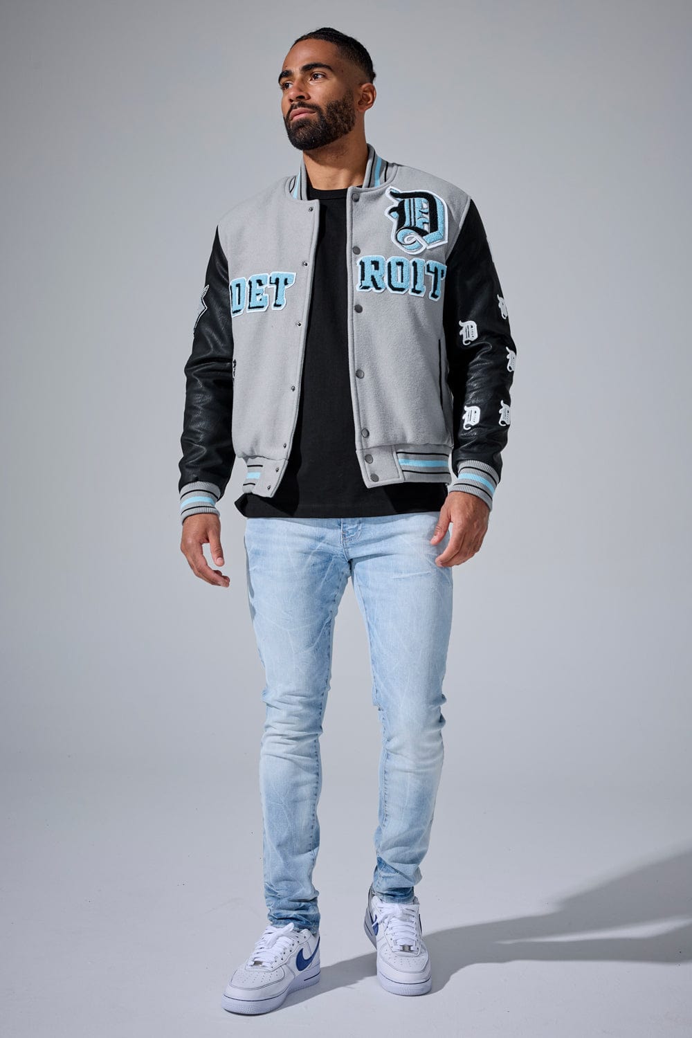D-Town Varsity Jacket (Lion Grey)