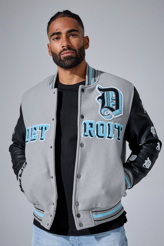 D-Town Varsity Jacket (Lion Grey)