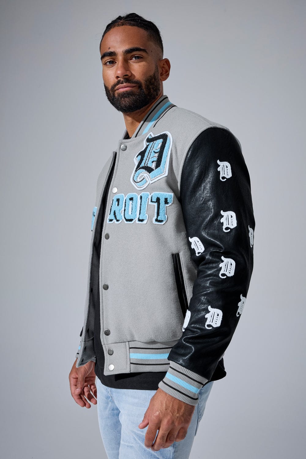 D-Town Varsity Jacket (Lion Grey)