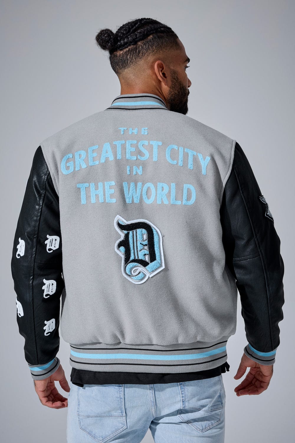 D-Town Varsity Jacket (Lion Grey)