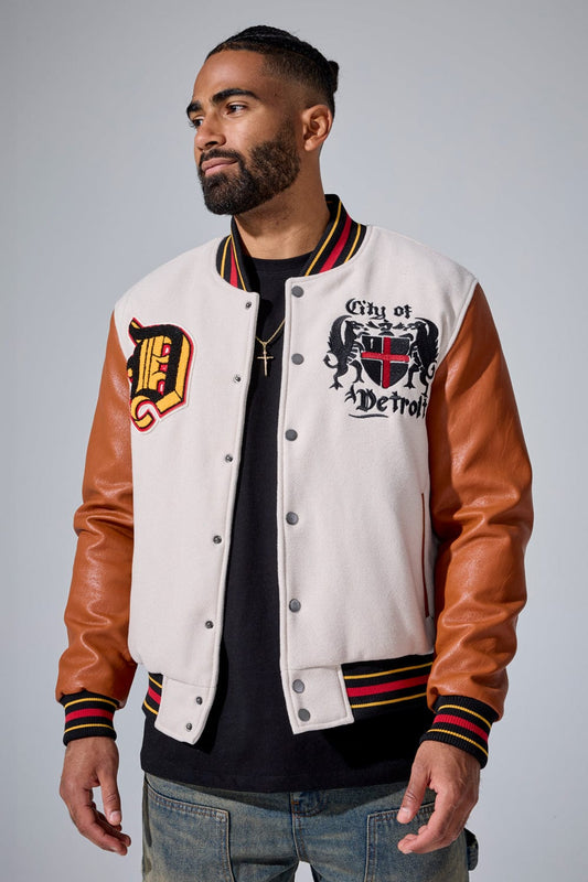 The Renaissance City Varsity Jacket (Cream)