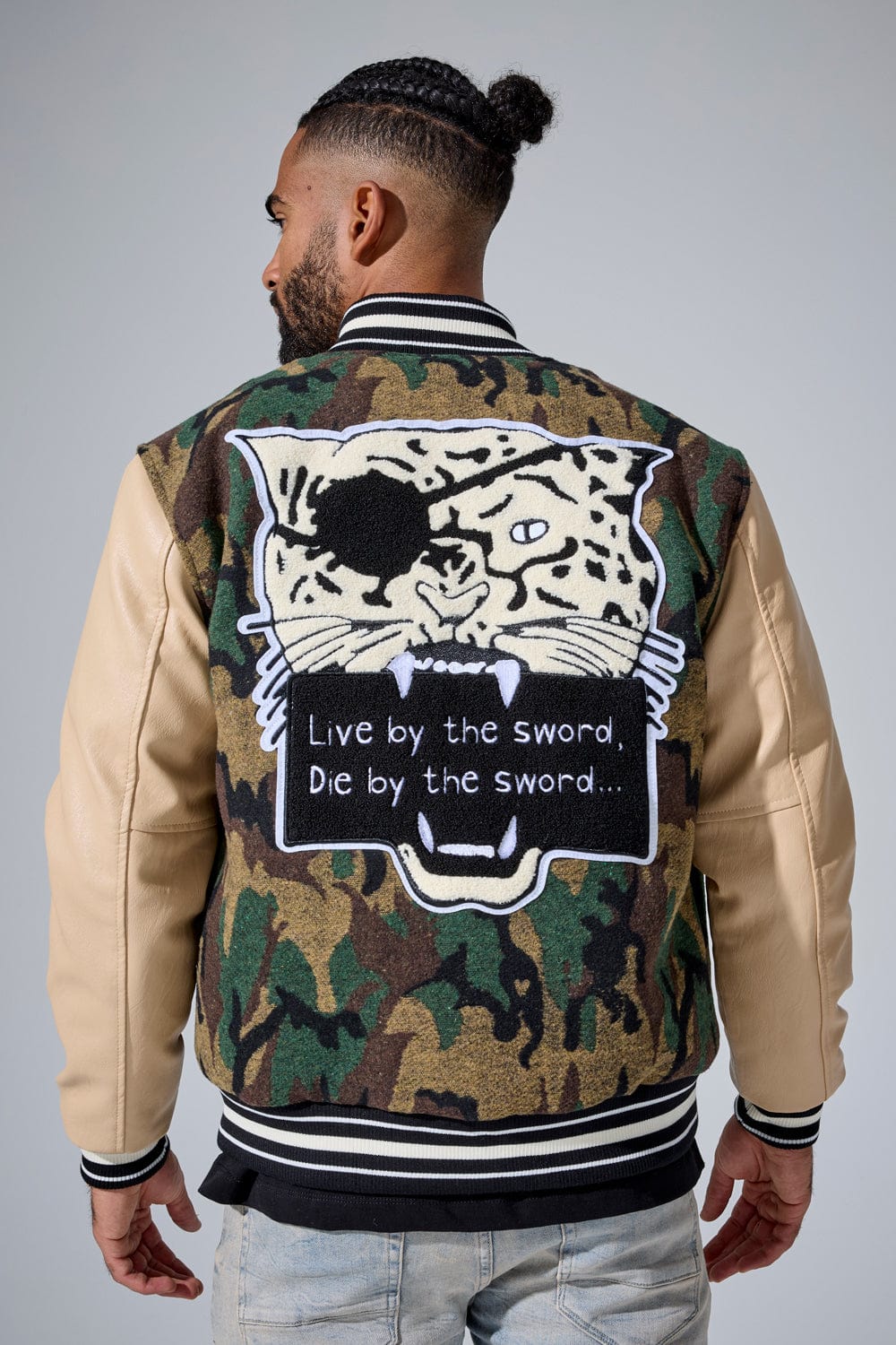 Life of Vice Varsity Jacket (Vintage Camo)