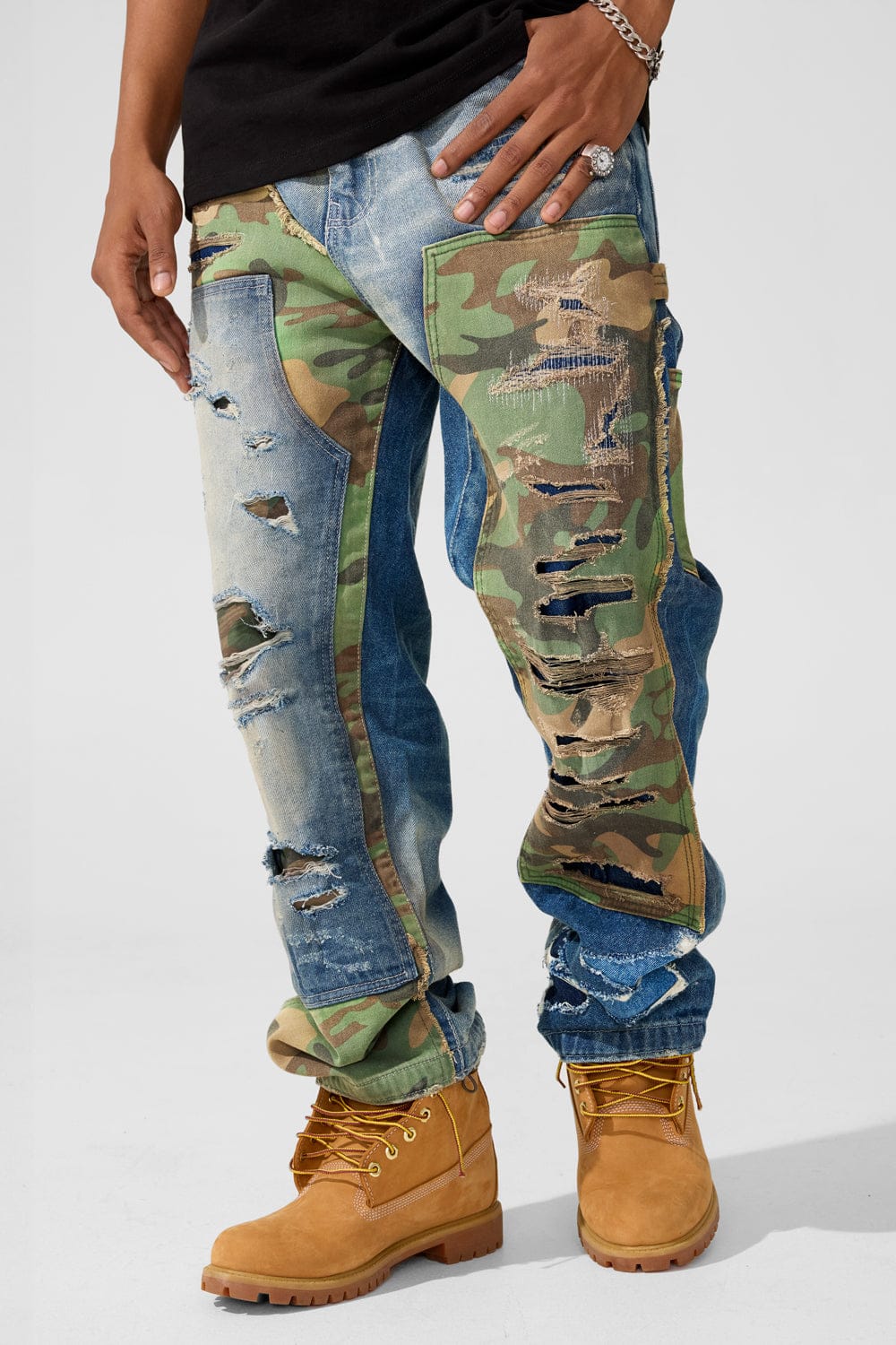 Wide Leg Fit - Front Line Denim - Brian Collection (Vintage Camo)