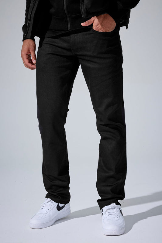 Straight Fit - Upper East Side Denim (Raw Black) - Collins Collection