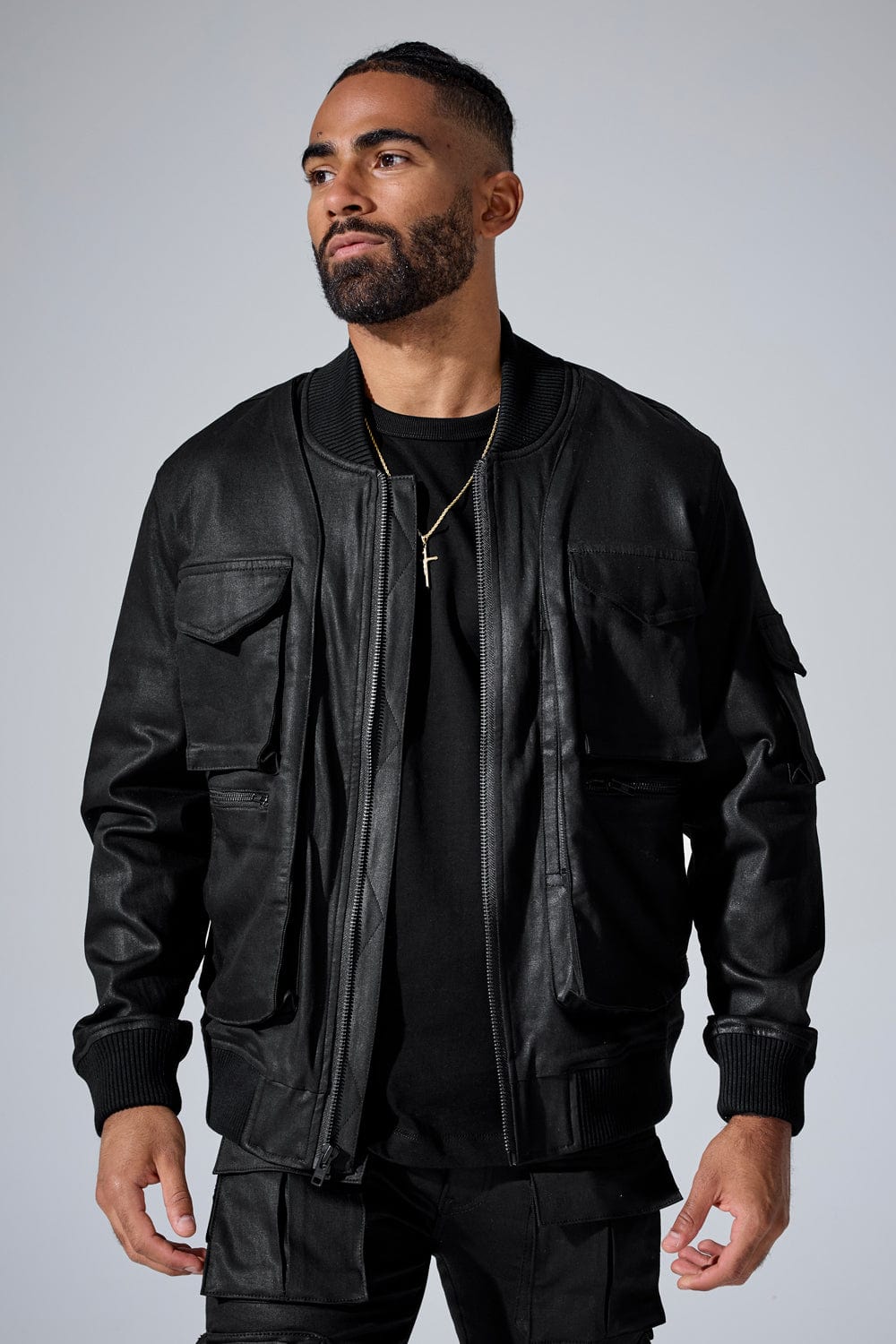Midnight Mercenary Bomber Jacket (Jet Black)