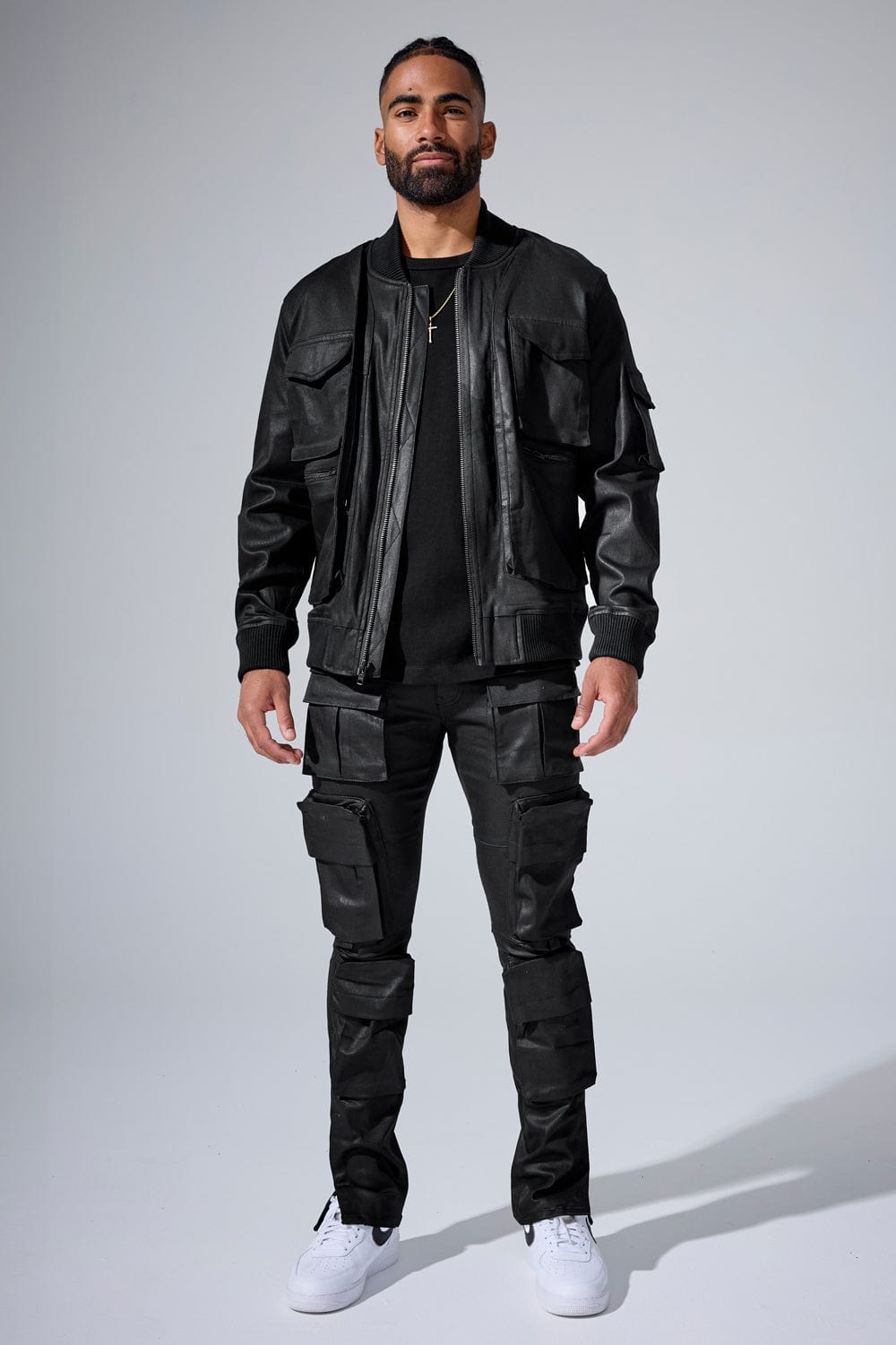 Midnight Mercenary Bomber Jacket (Jet Black)