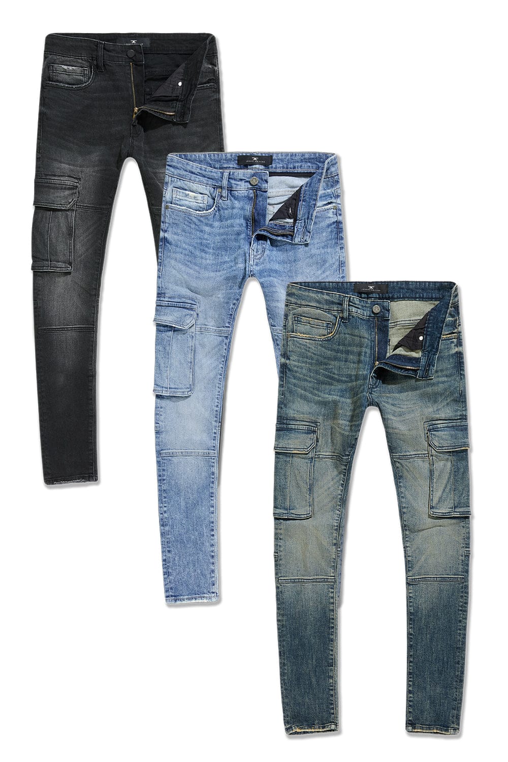 Slim Taper Cargo Denim 3 Pack