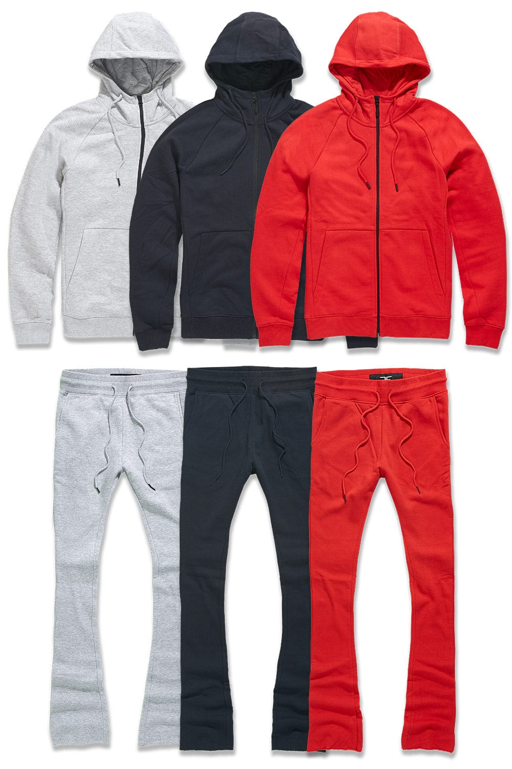 Men's Stacked Fleece Set 6 Piece Bundle (Varsity)