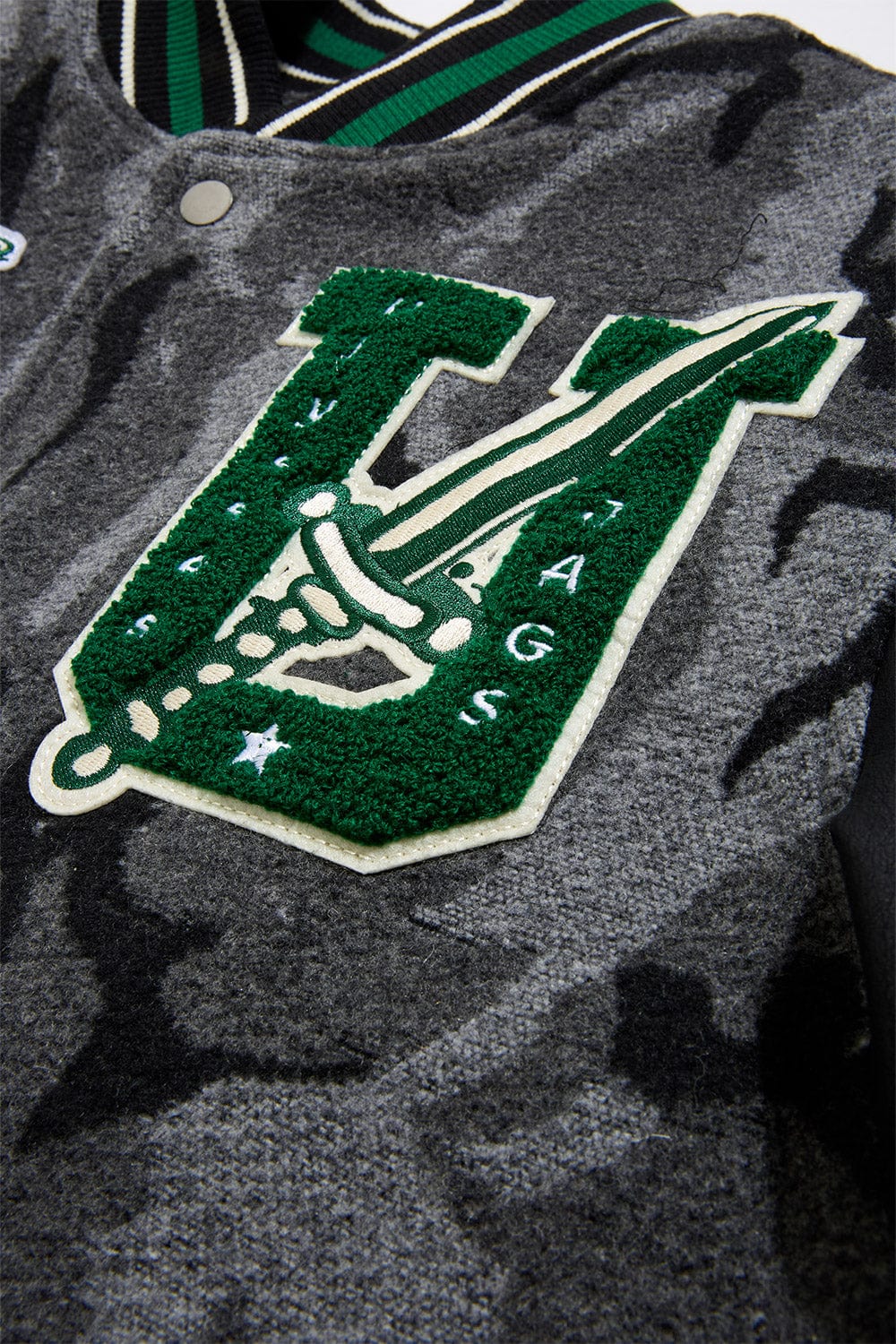 Life of Vice Varsity Jacket (Black Camo)