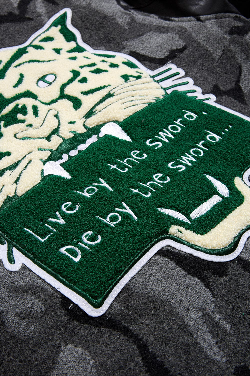 Life of Vice Varsity Jacket (Black Camo)