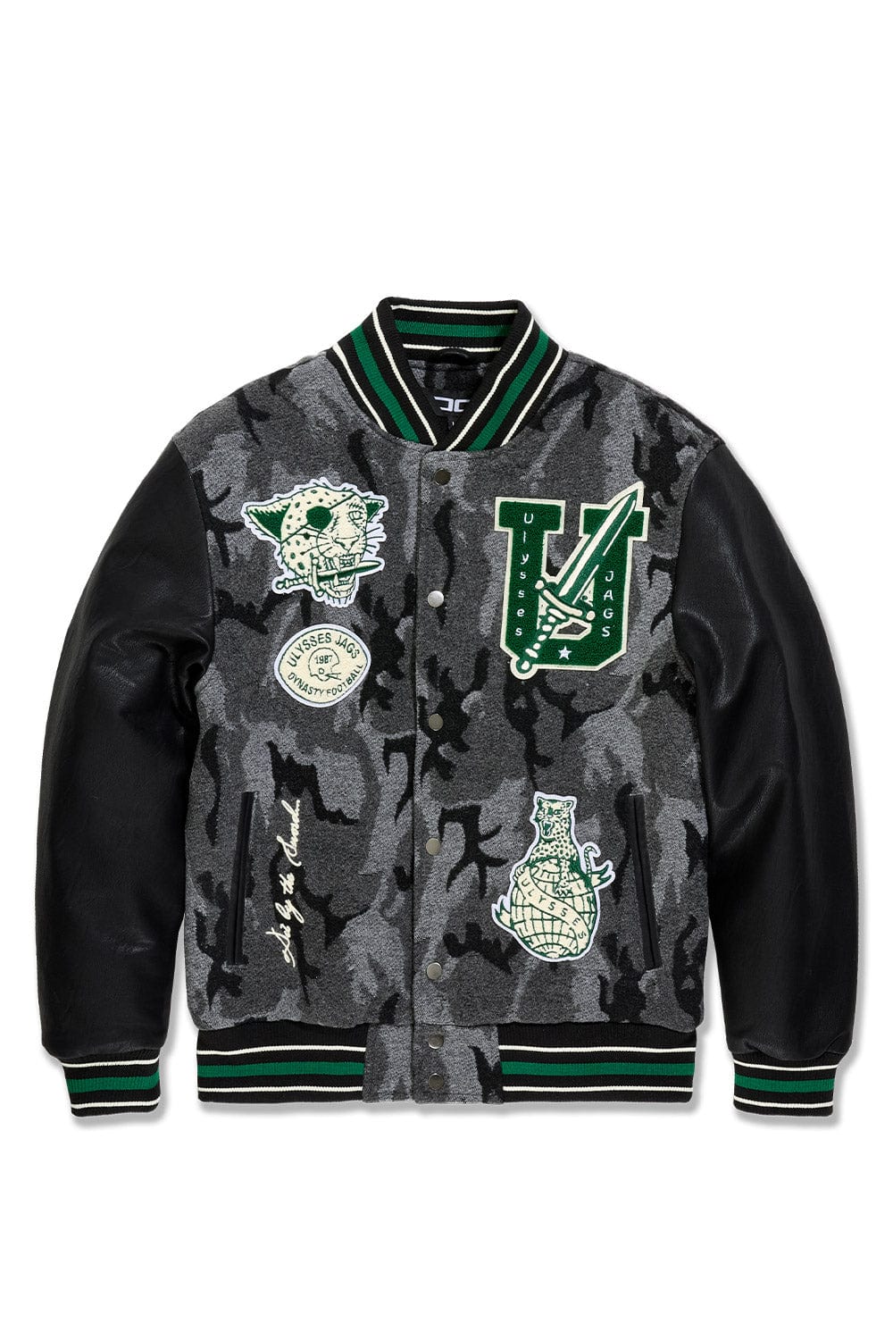 Life of Vice Varsity Jacket (Black Camo)
