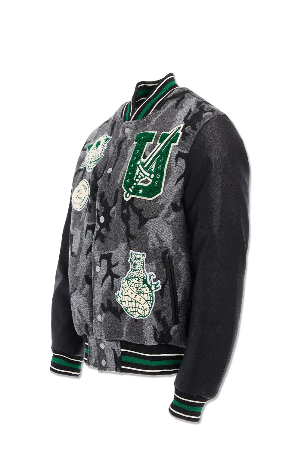 Life of Vice Varsity Jacket (Black Camo)