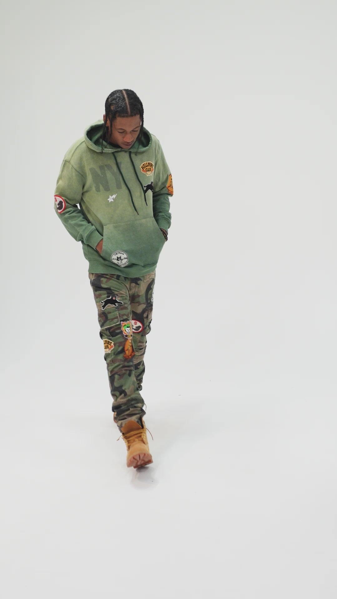 Xavier - Hellfire Cargo Pants (Vintage Camo Diary)