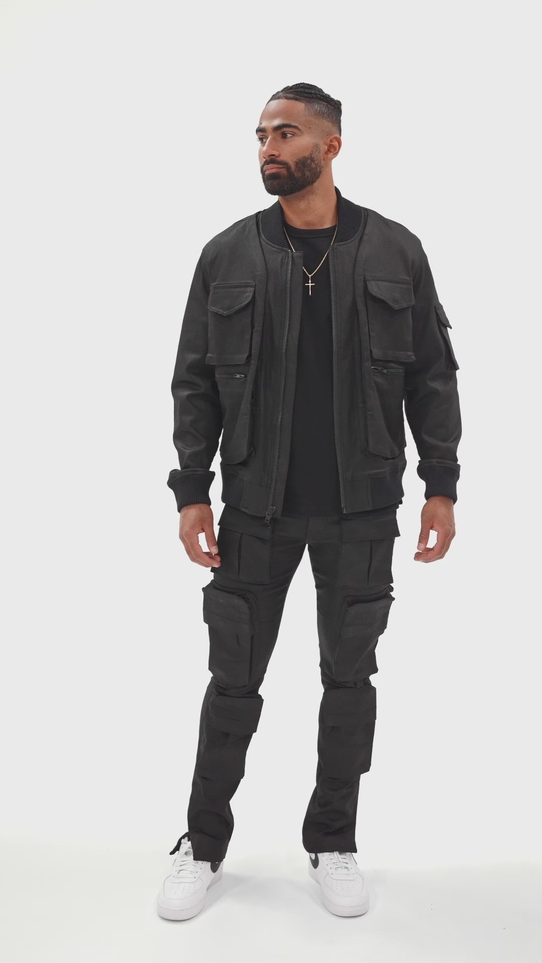 Midnight Mercenary Bomber Jacket (Jet Black)