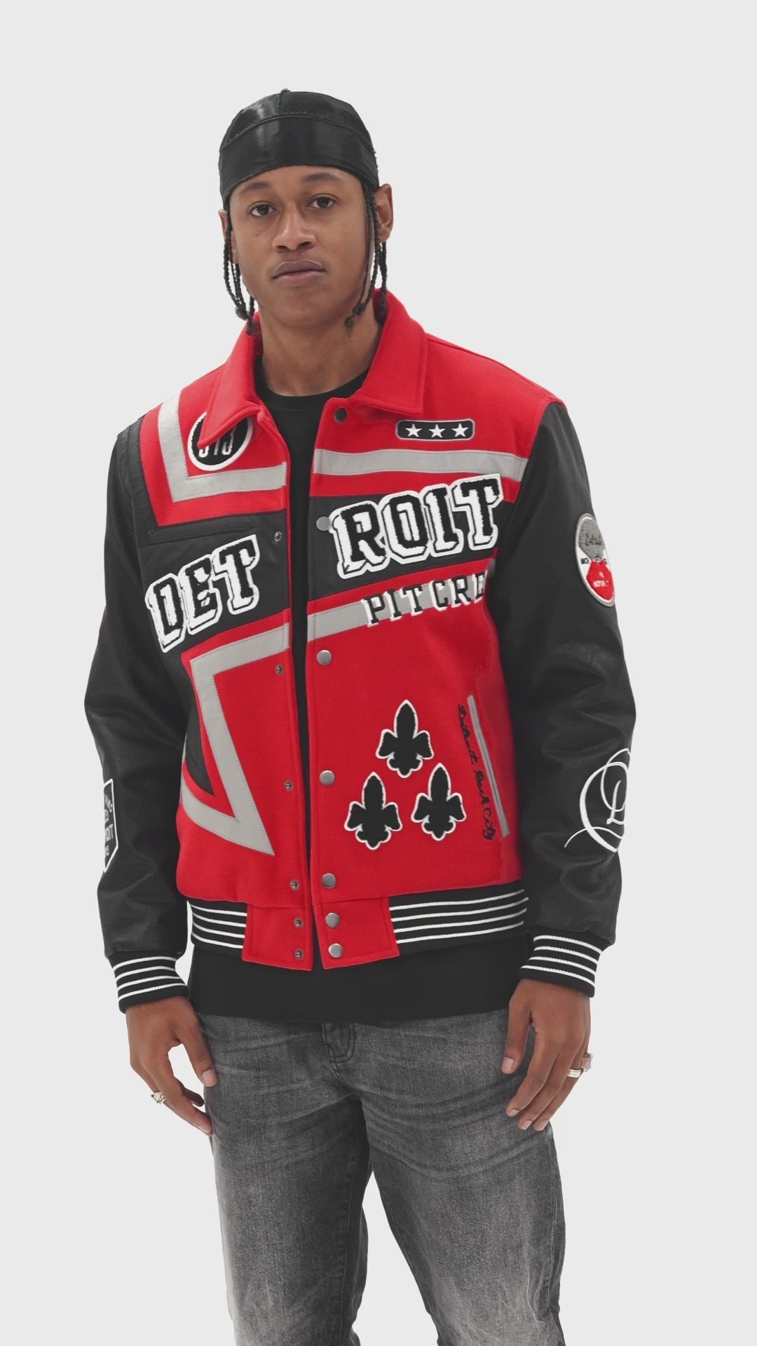 Trackstar Varsity Jacket (Red)